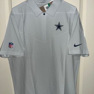 Nike Dallas Cowboys White Sideline Lockup Performance Polo Men’s XL NWT